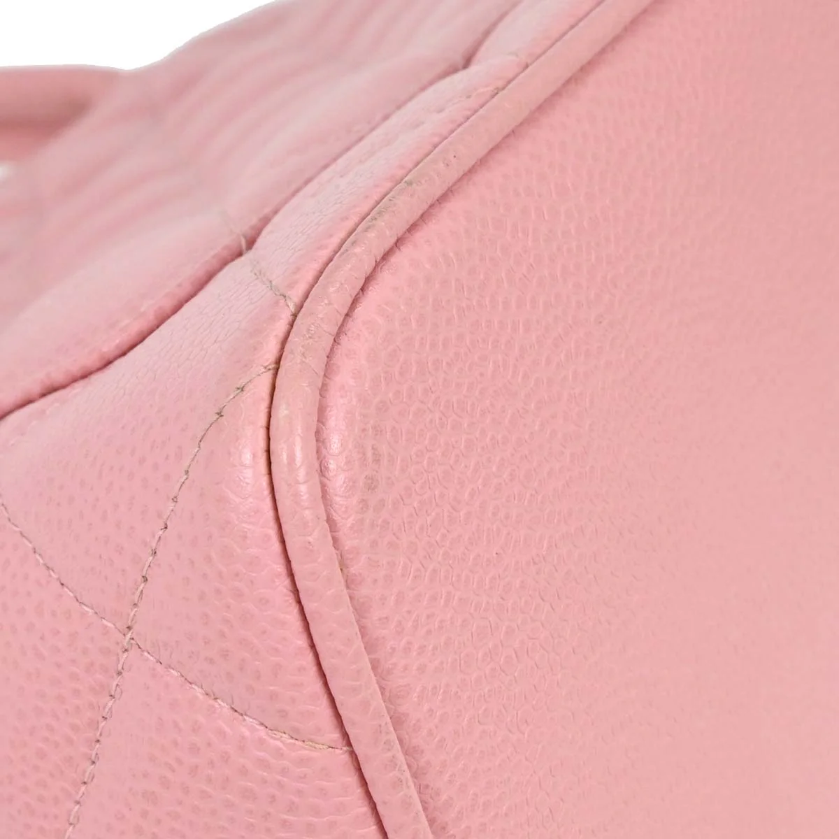 Chanel 2003-2004 Pink Caviar Medallion Tote Handbag - Image 4