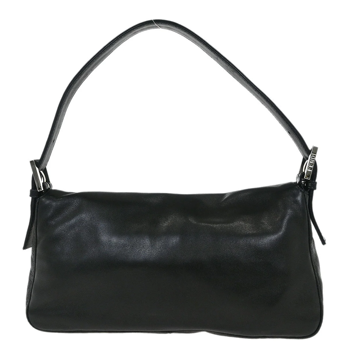 Fendi Black Leather Baguette Handbag - Image 2