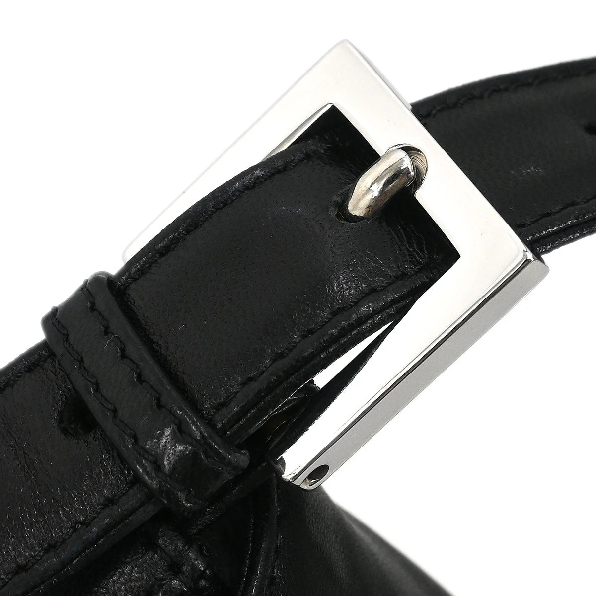 Fendi Black Leather Baguette Handbag - Image 5