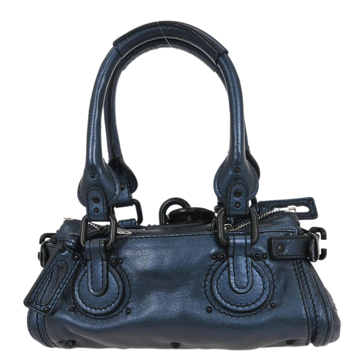 Chloe Metallic Blue Paddington Mini Handbag - Image 2