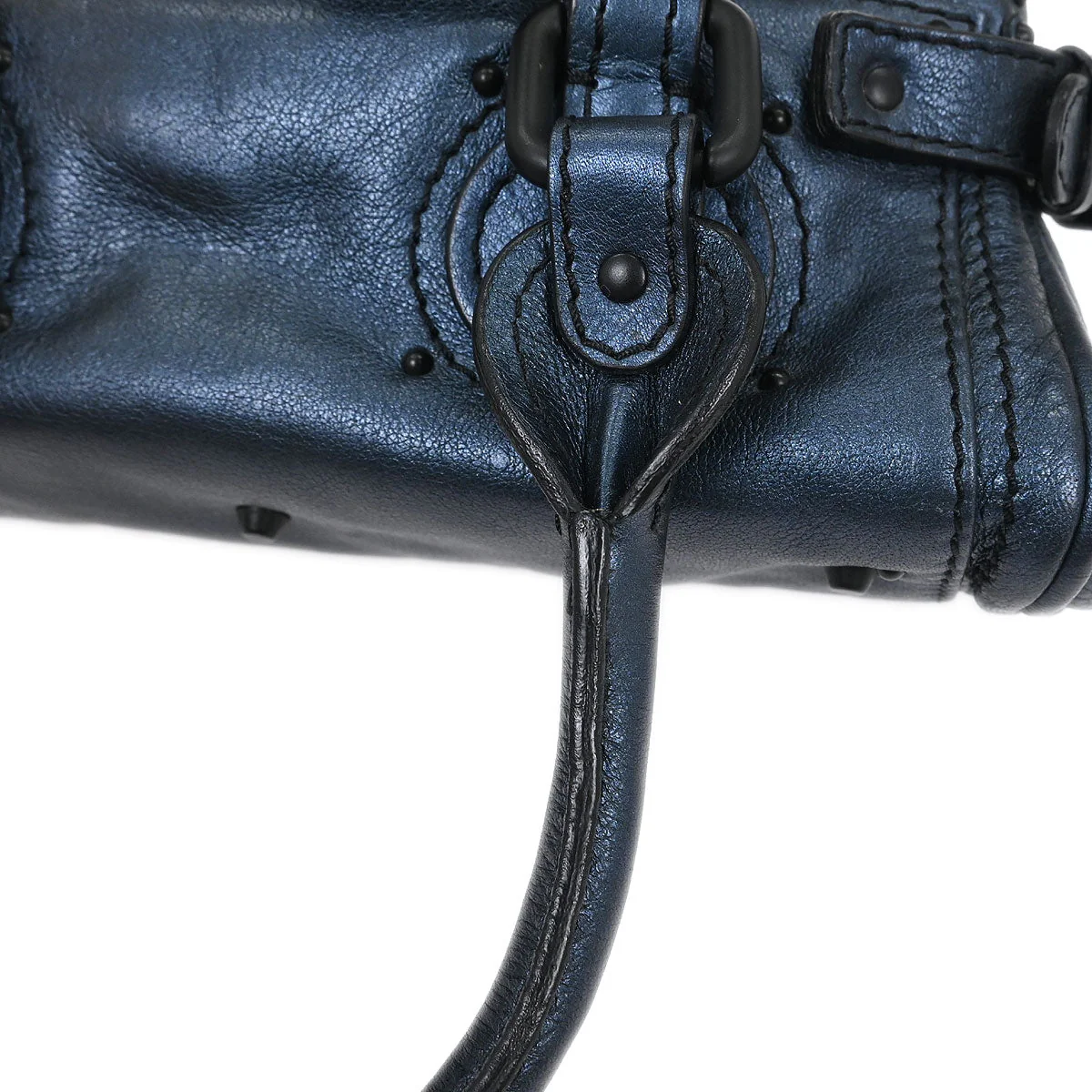 Chloe Metallic Blue Paddington Mini Handbag - Image 7