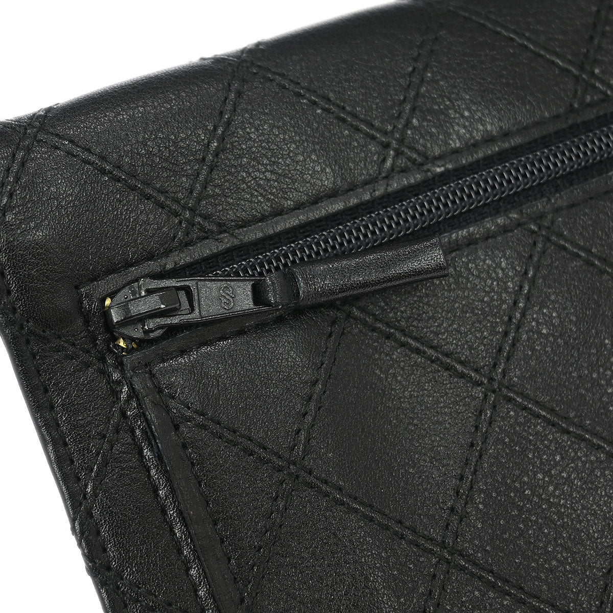 Chanel 1989-1991 Black Lambskin Bicolore Wallet Coin Purse - Image 4