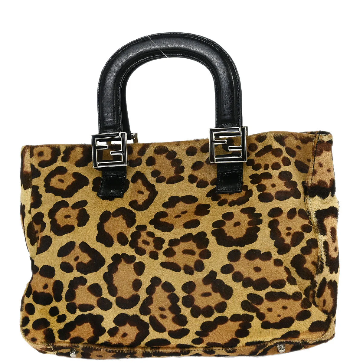 Fendi * Brown Pony Hair Leopard Tote Bag - Image 2