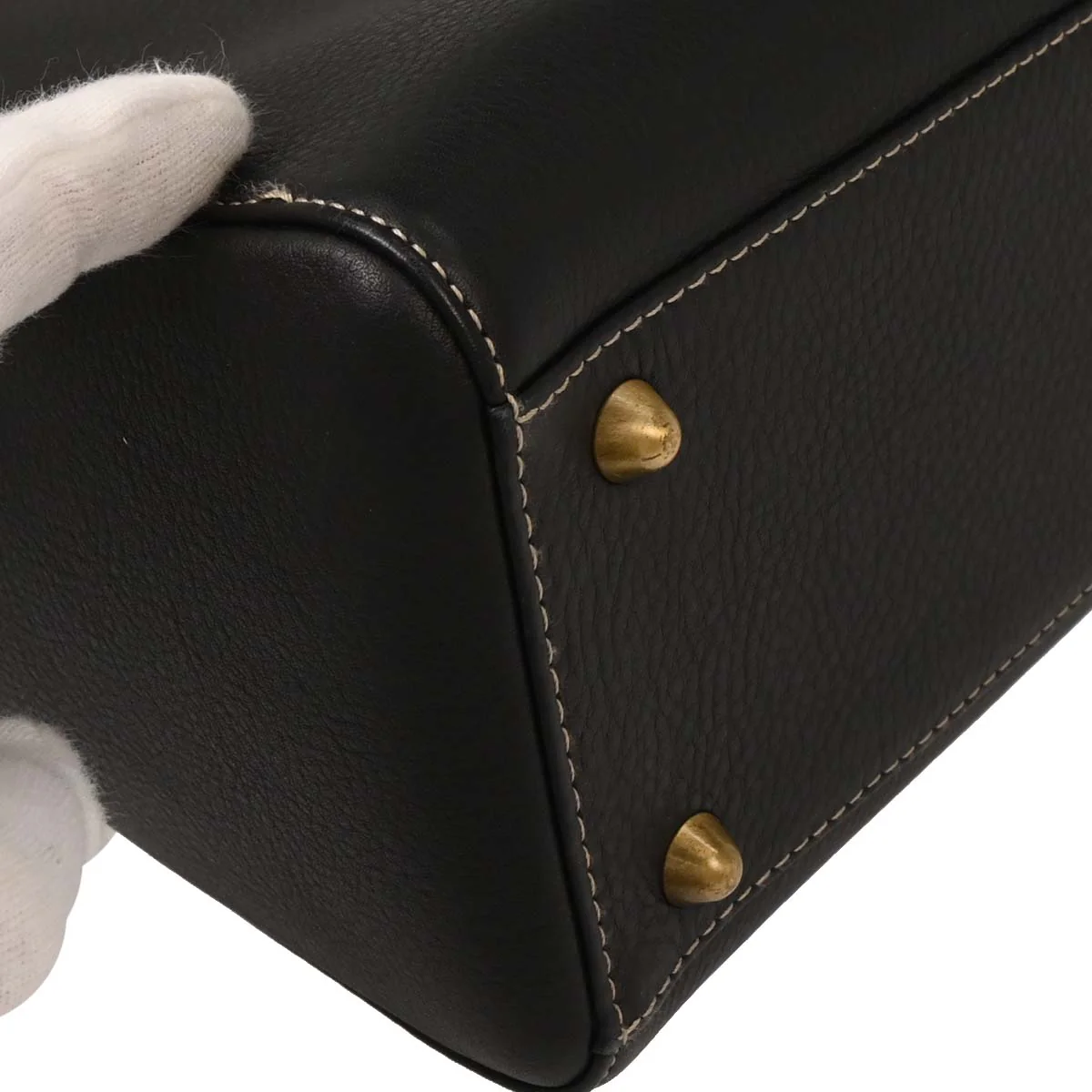 Christian Dior Black Calfskin Large Lady Dior 2way Shoulder Handbag - Image 4