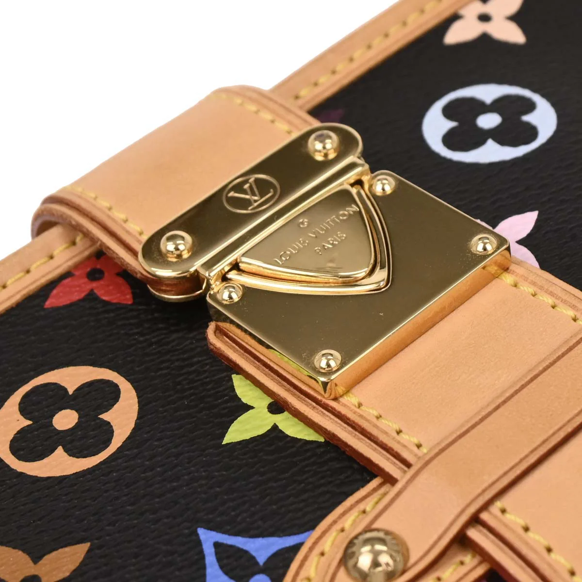 Louis Vuitton Black Multicolor Shirley Handbag M40050 - Image 5