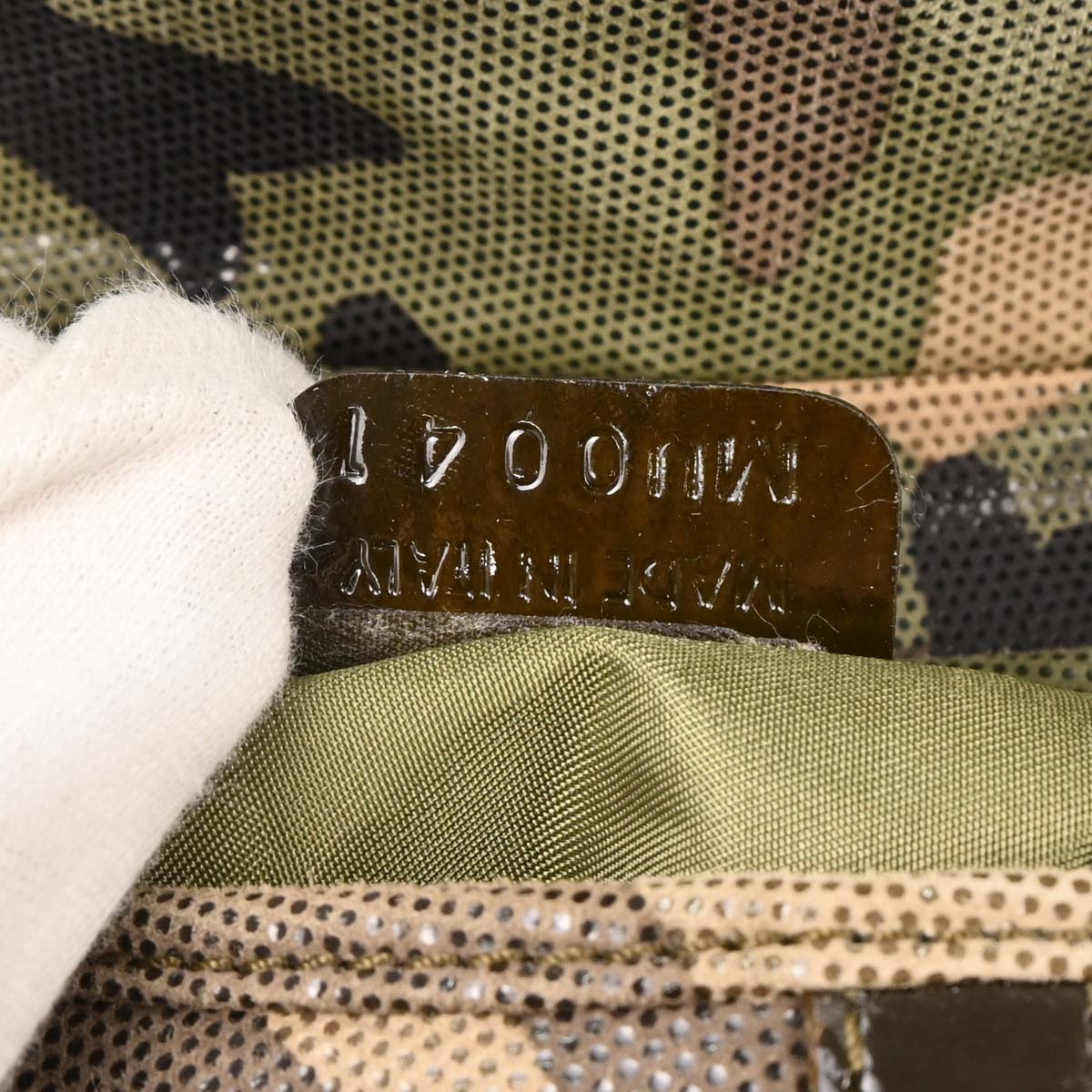 Christian Dior Green Canvas Camouflage Saddle Handbag - Image 10
