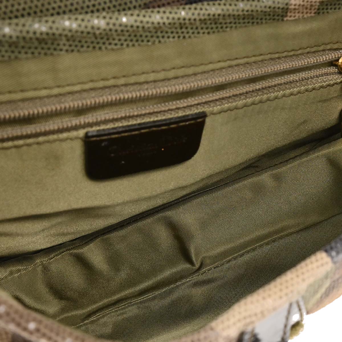 Christian Dior Green Canvas Camouflage Saddle Handbag - Image 8