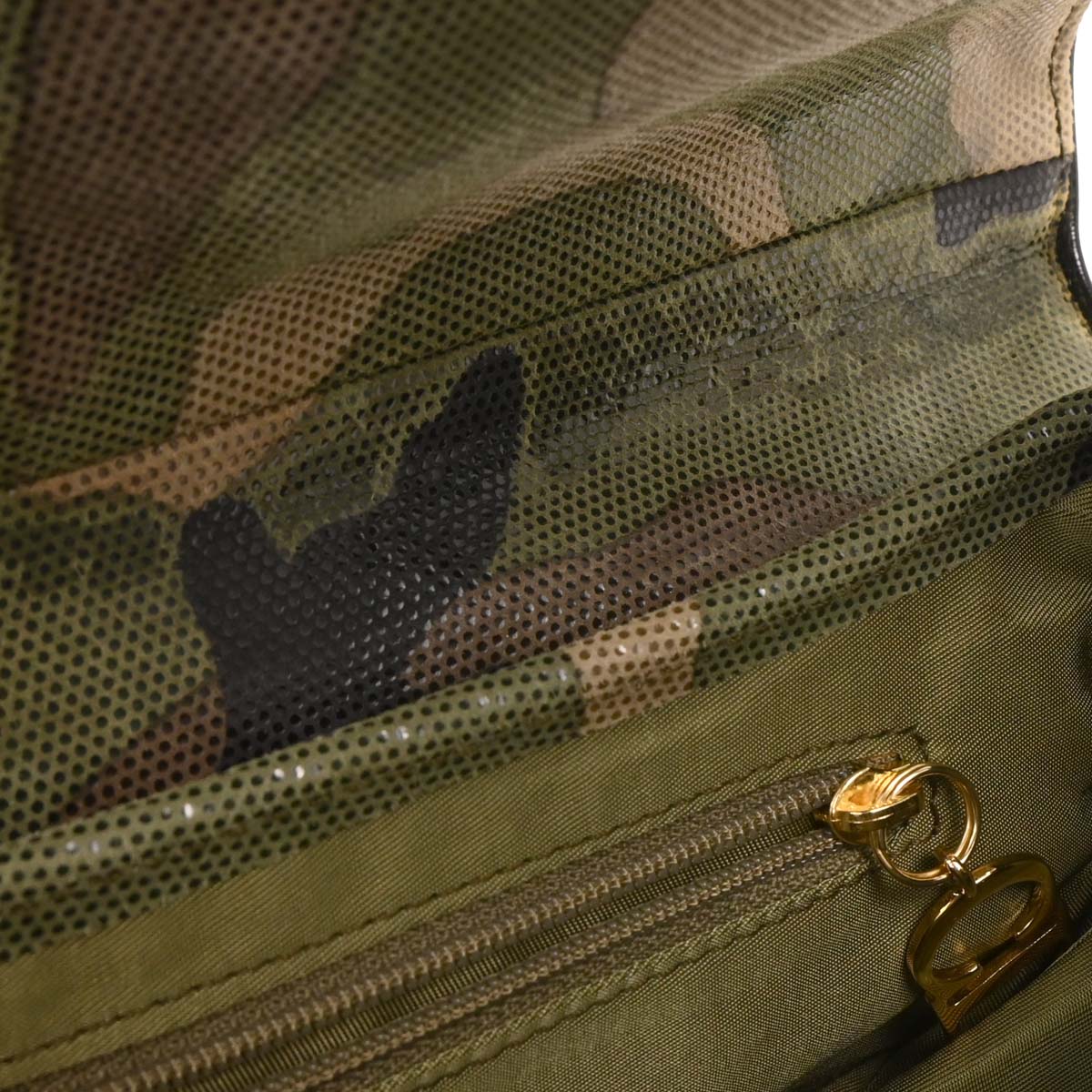 Christian Dior Green Canvas Camouflage Saddle Handbag - Image 9