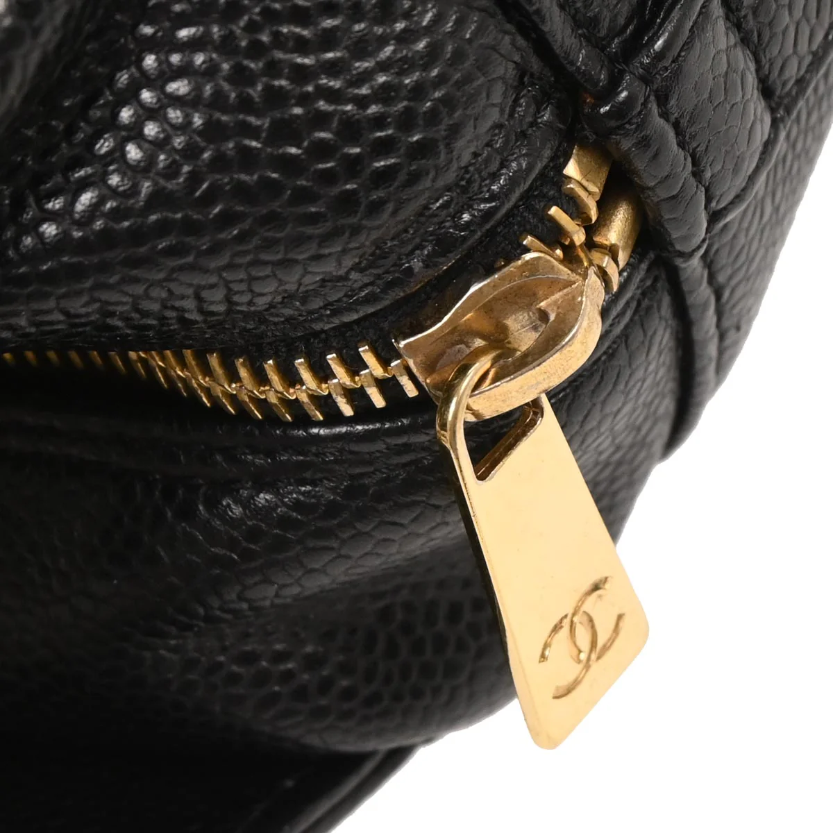 Chanel Black Caviar Petite Timeless Tote PTT Chain Handbag - Image 4