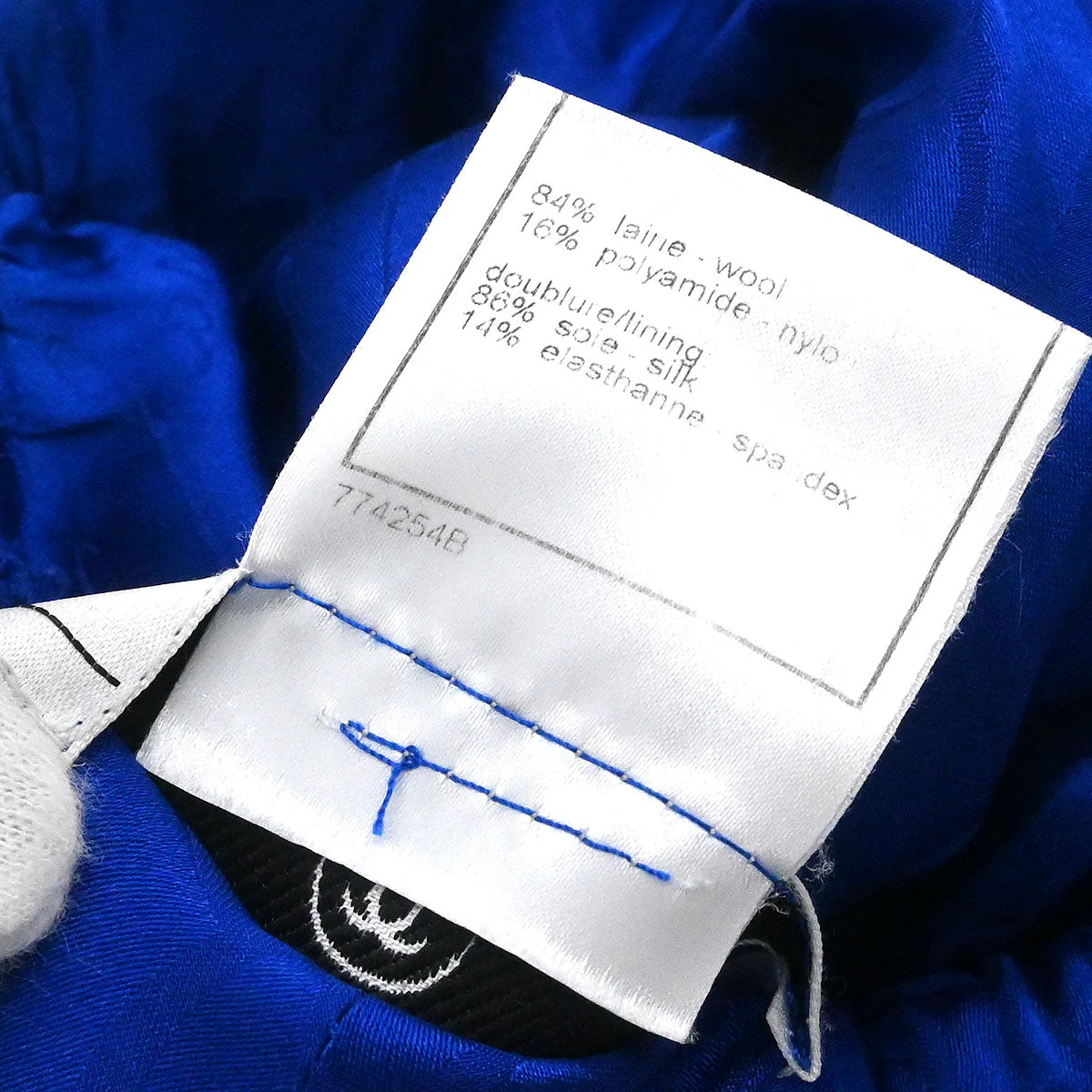 Chanel 2007 Collarless Single Breasted Jacket Blue #36 - Image 11