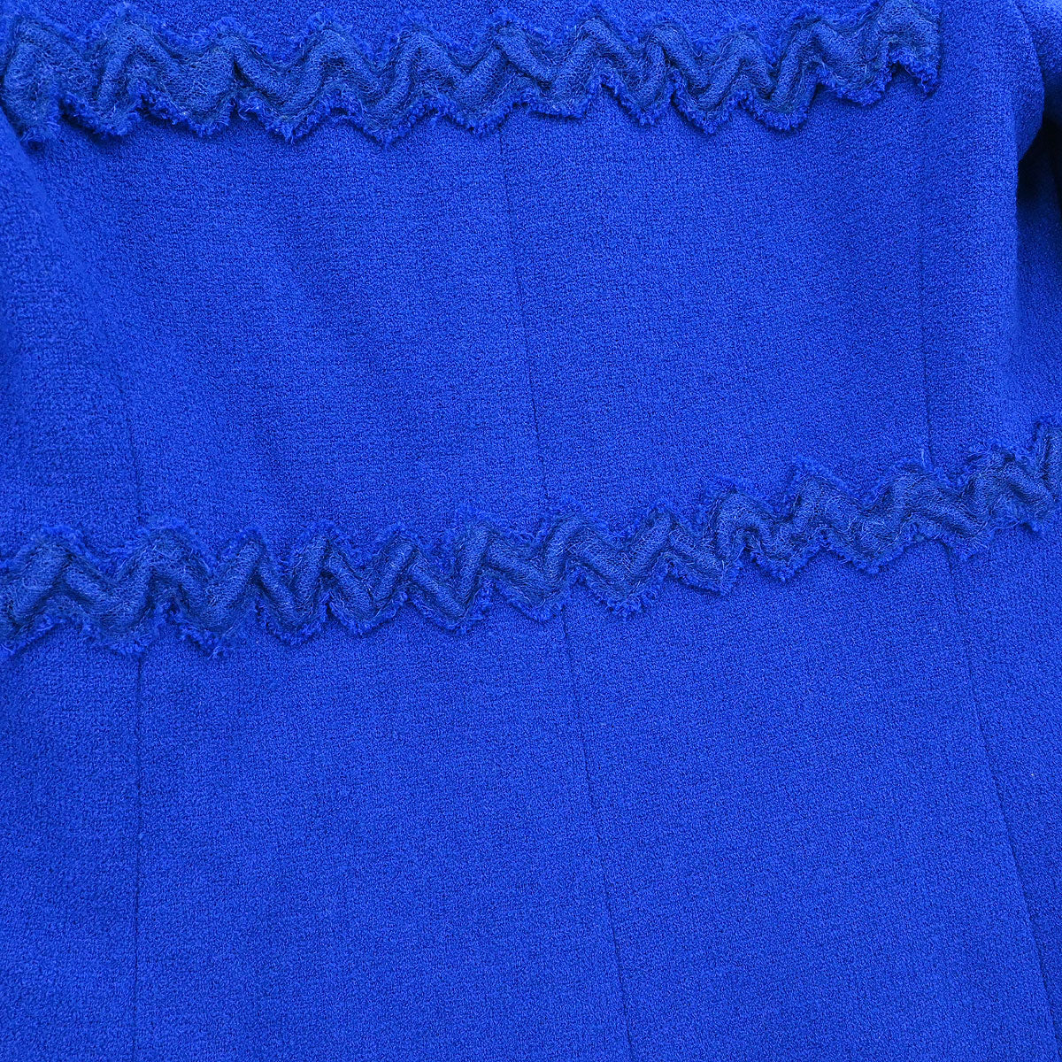 Chanel 2007 Collarless Single Breasted Jacket Blue #36 - Image 3
