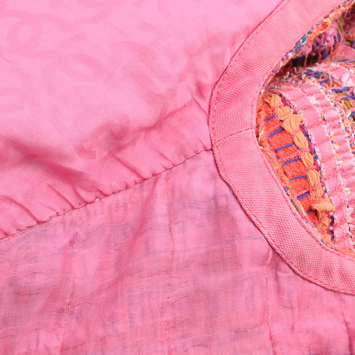 Chanel Single Breasted Collarless Jacket Pink - Image 10