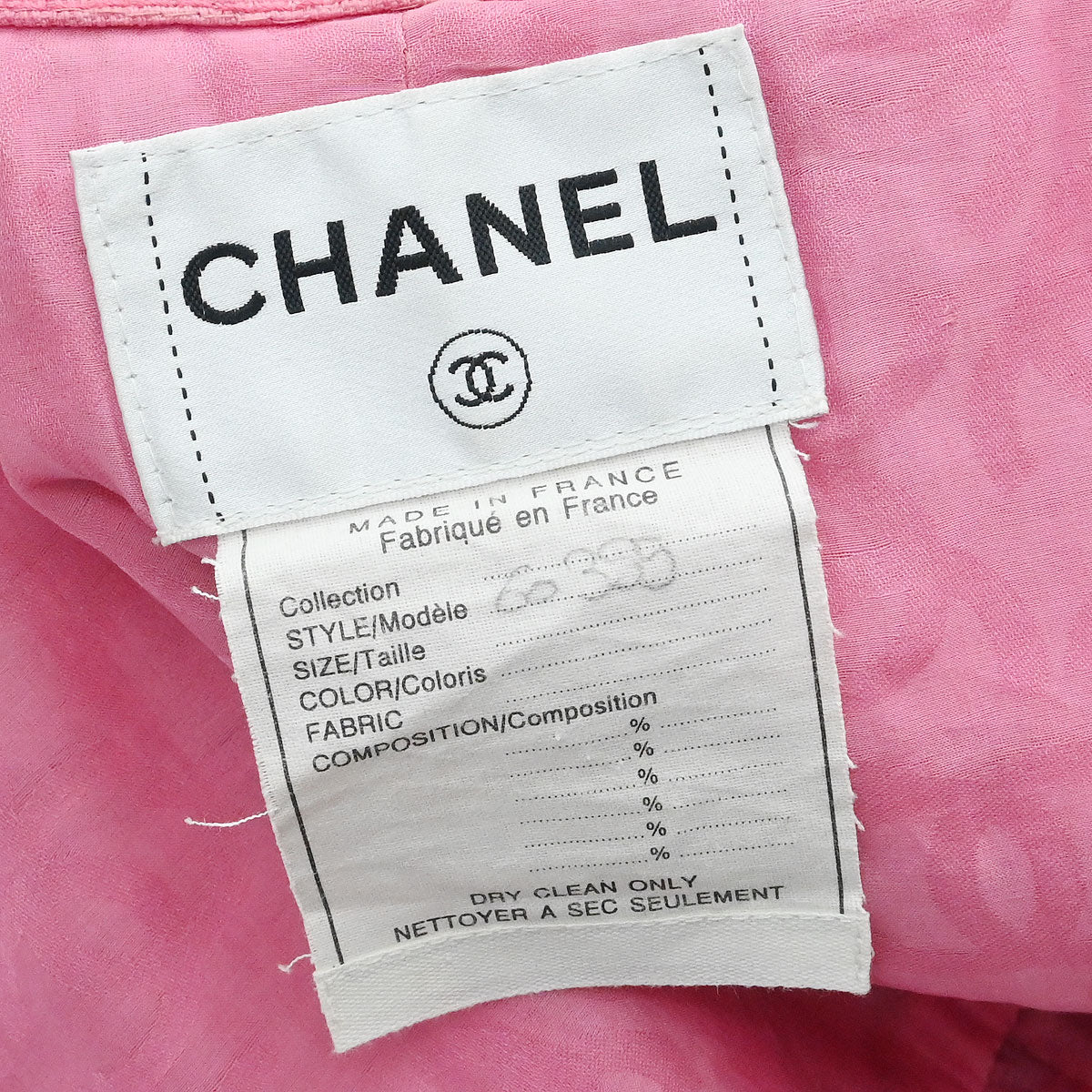 Chanel Single Breasted Collarless Jacket Pink - Image 11
