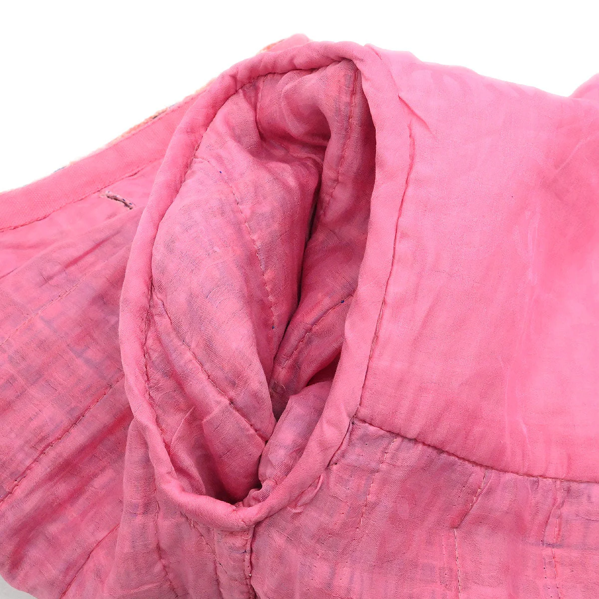 Chanel Single Breasted Collarless Jacket Pink - Image 8