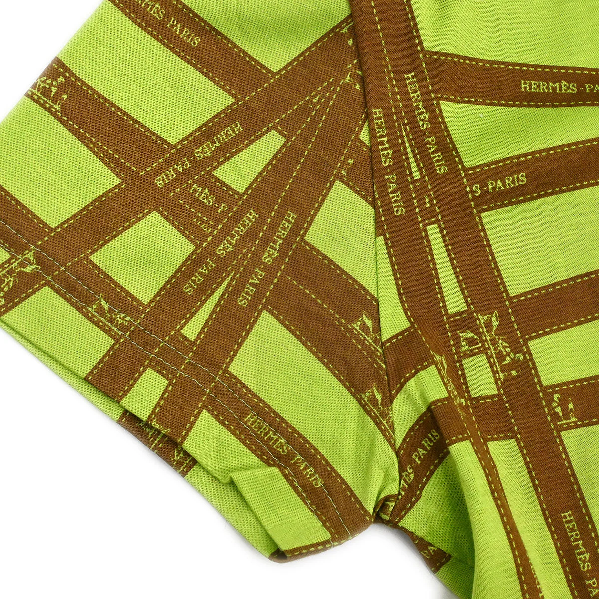 Hermes Short Sleeve T-shirt Top Green #S - Image 5