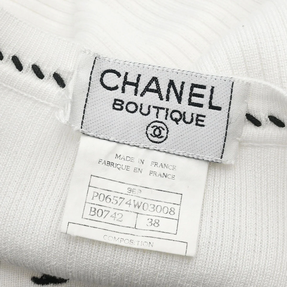 Chanel Short Sleeve Top White #38 - Image 8
