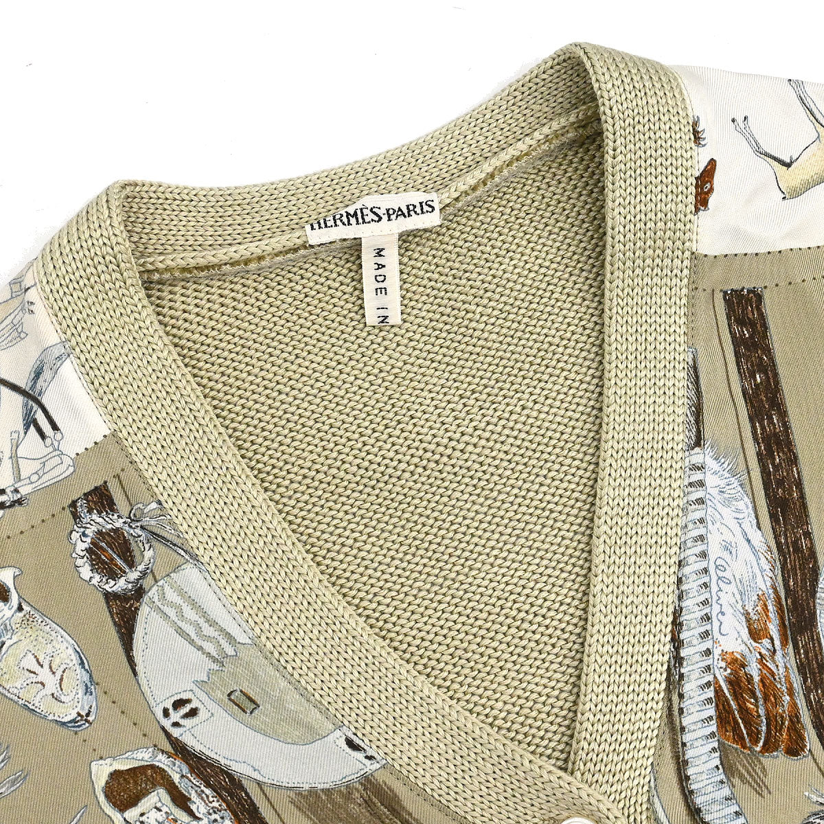 Hermes Cardigan Beige #S - Image 4