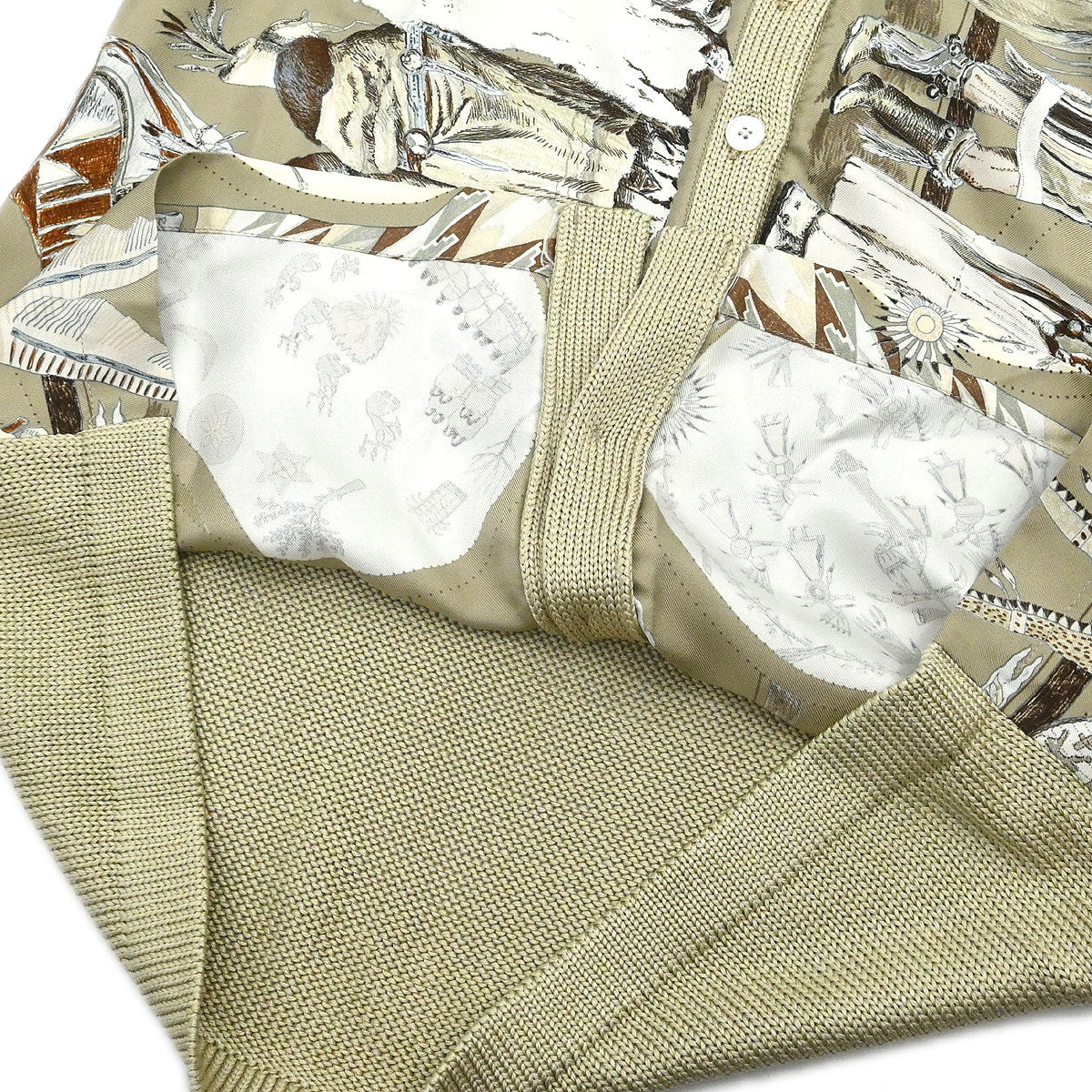 Hermes Cardigan Beige #S - Image 6