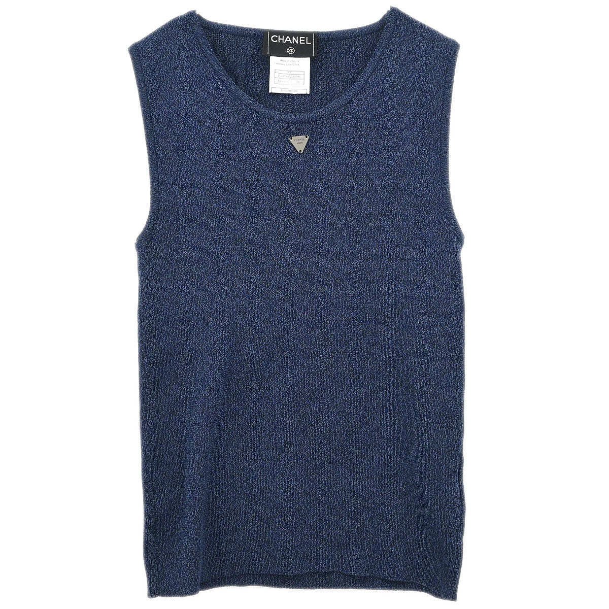 Chanel 2000 Sleeveless Tank Top Navy  #38
