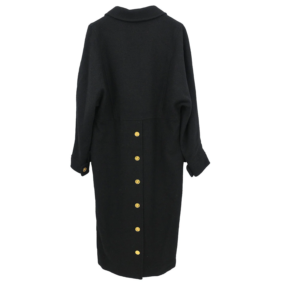 Chanel 2001 Double Breasted Long Jacket Black #38 - Image 2