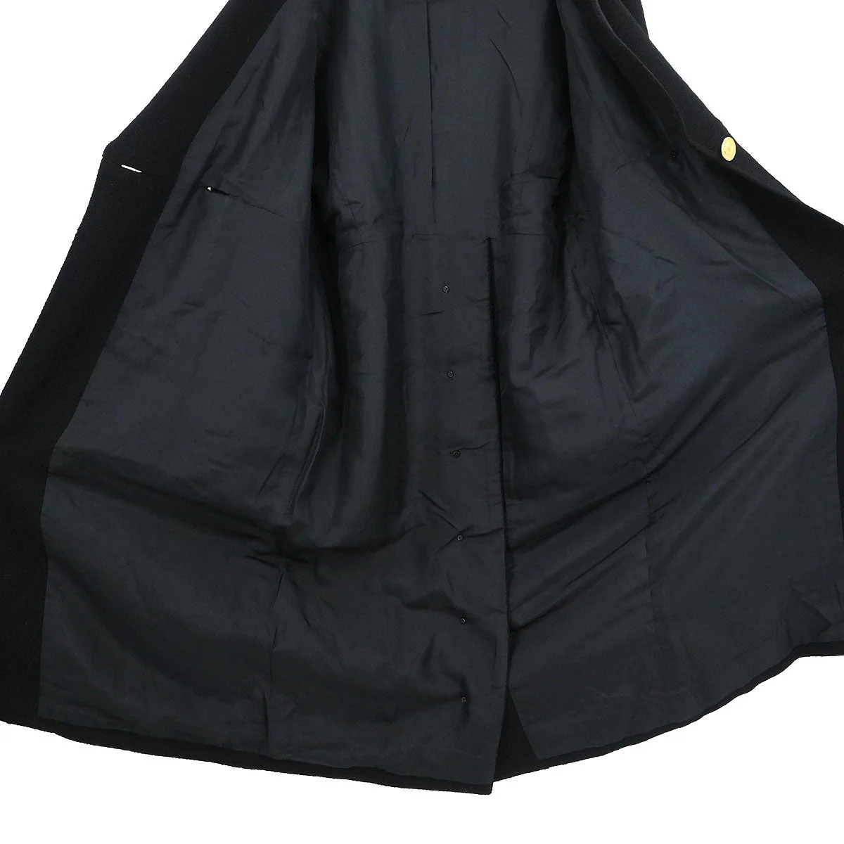 Chanel 2001 Double Breasted Long Jacket Black #38 - Image 5