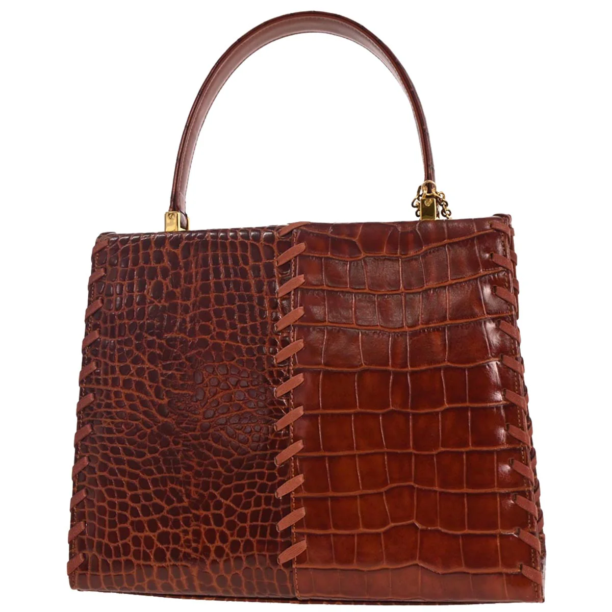 Yves Saint Laurent * Brown Leather Handbag - Image 2
