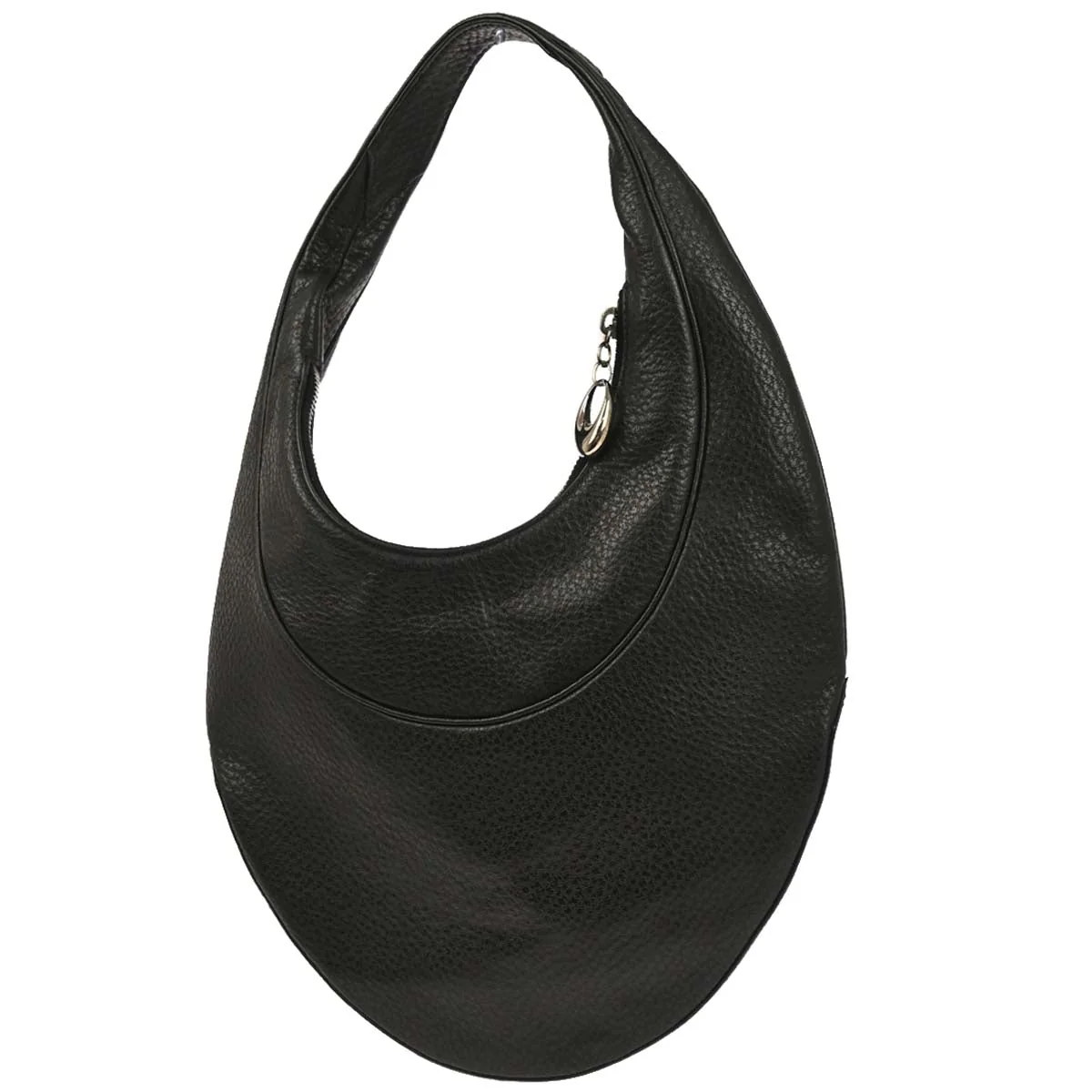 Bvlgari Black Leather Hobo Handbag - Image 2