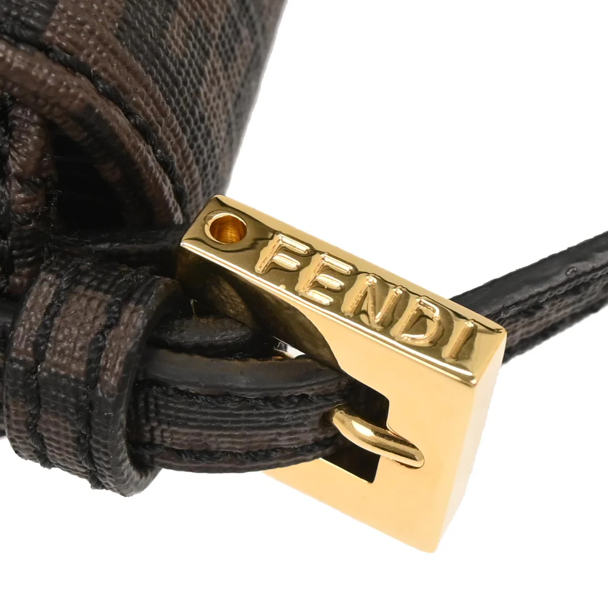 Fendi Brown PVC Zucchino Handbag - Image 6