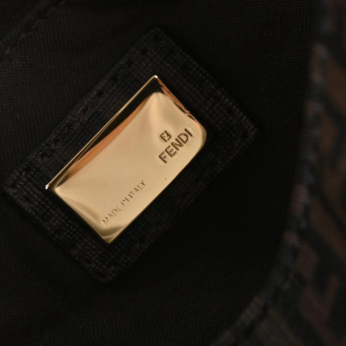 Fendi Brown PVC Zucchino Handbag - Image 9
