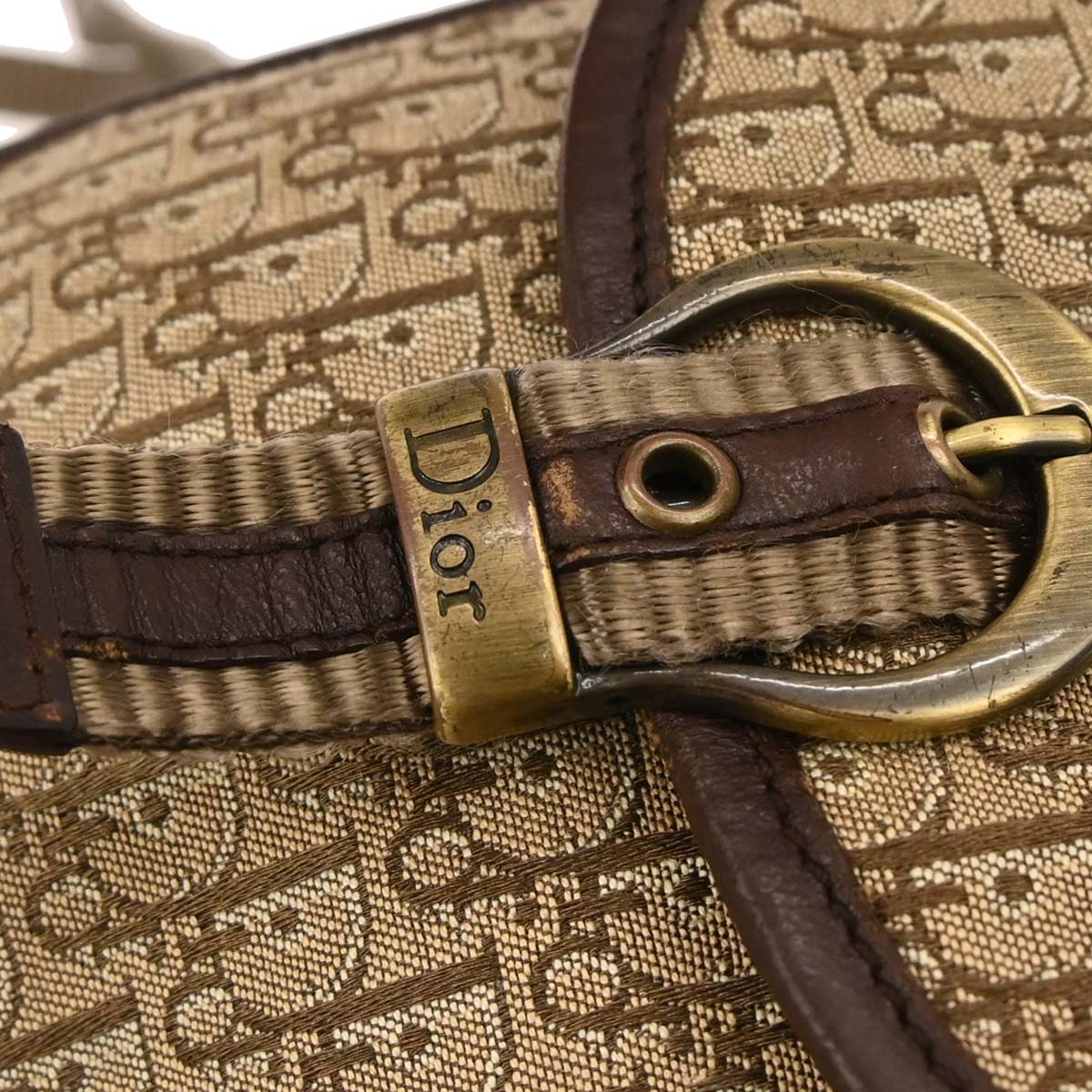 Christian Dior Beige Trotter Shoulder Bag - Image 6