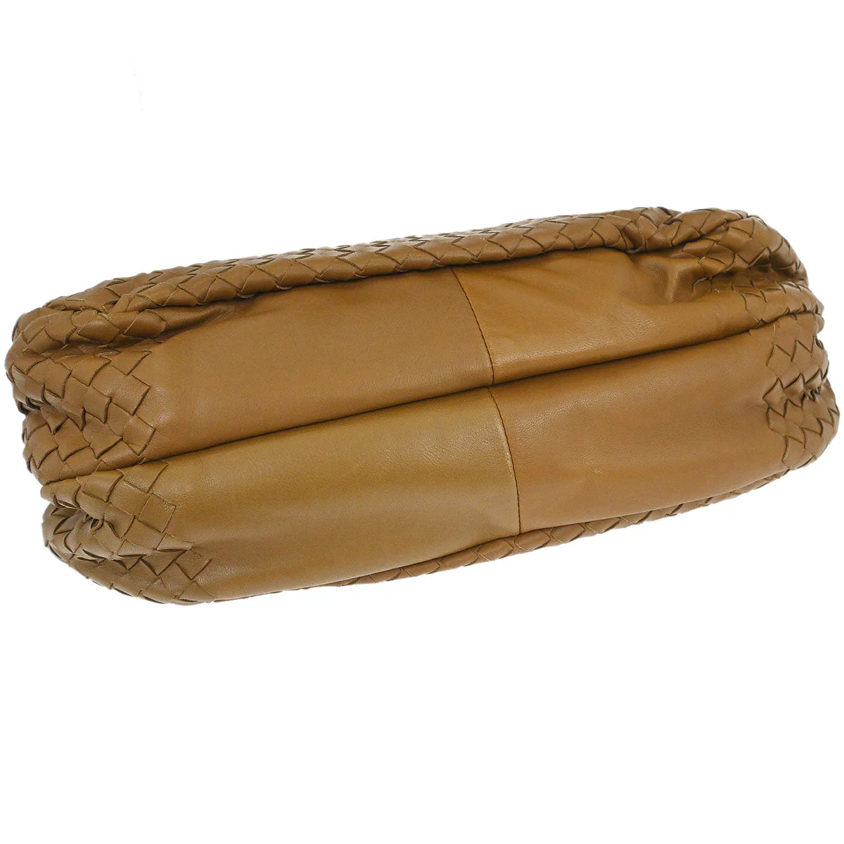 Bottega Veneta Brown Lambskin Intrecciato Handbag - Image 3