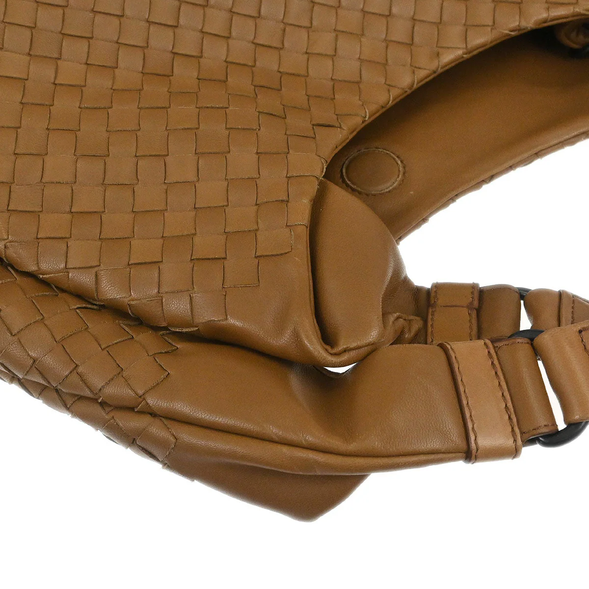 Bottega Veneta Brown Lambskin Intrecciato Handbag - Image 7