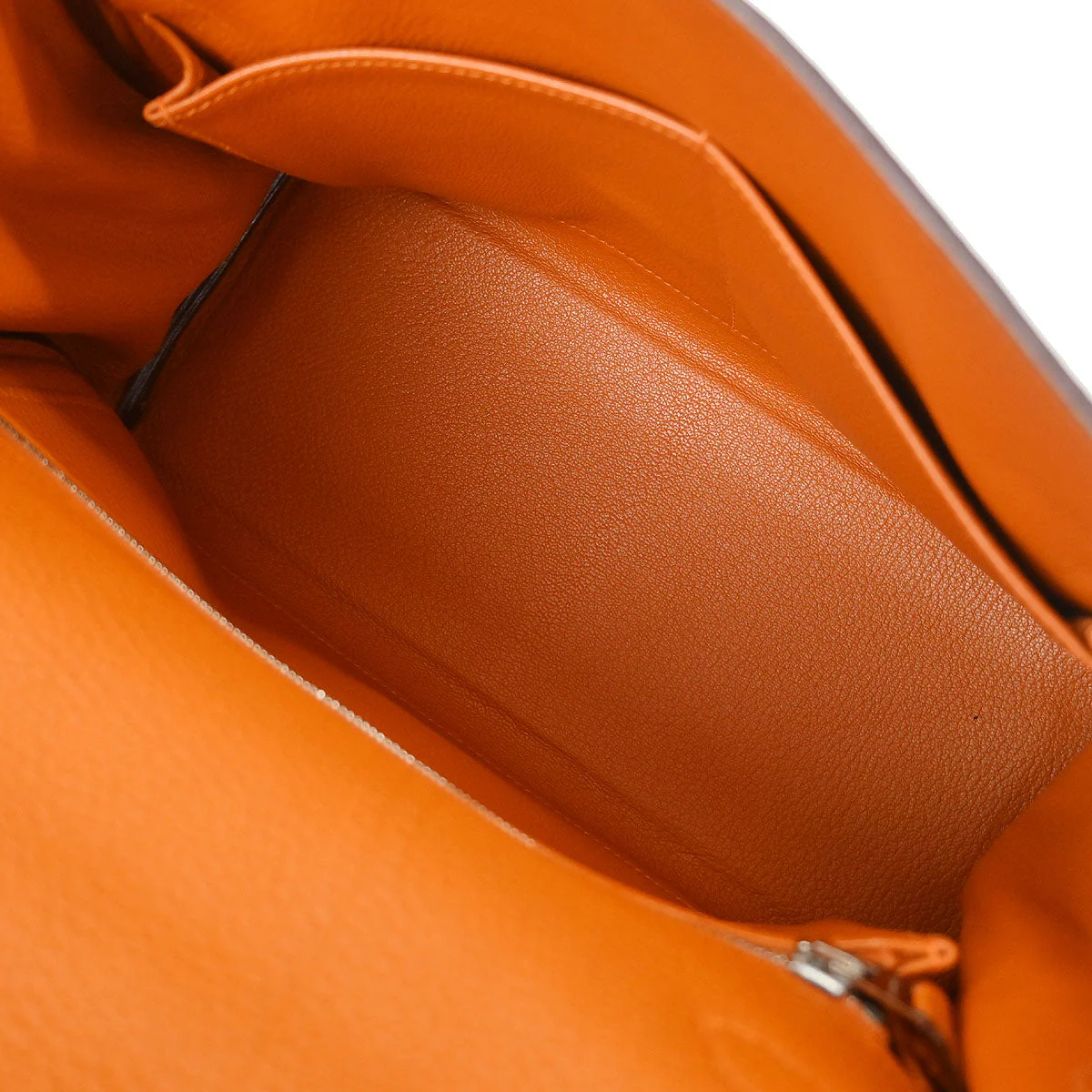 Hermes Potiron Togo Kelly 28 Retourne 2way Shoulder Handbag - Image 8