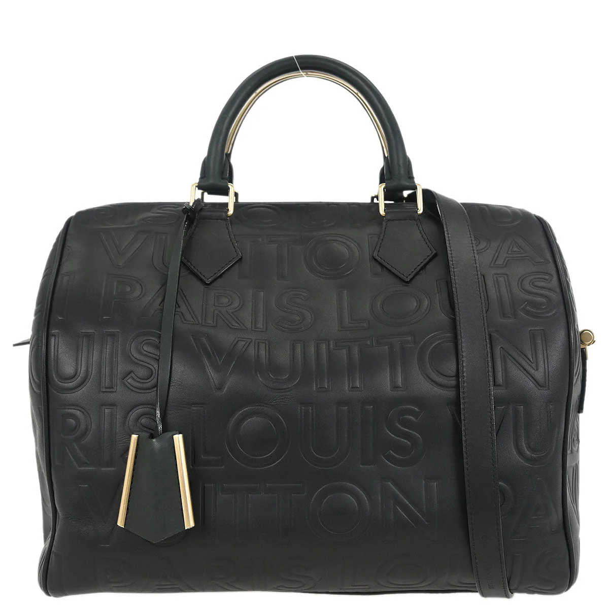 Louis Vuitton 2008 Black Leather Paris Pool Speedy Cube M95816