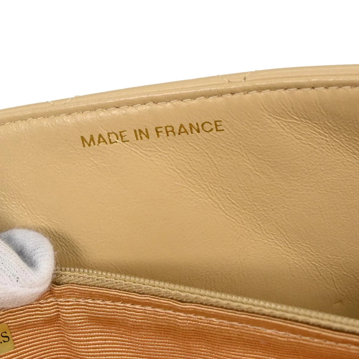 Chanel Beige Lambskin Medium Diana Shoulder Bag - Image 8
