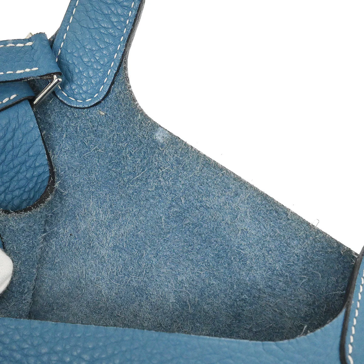 Hermes Blue Jean Taurillon Clemence Picotin Lock 18 PM Handbag - Image 9