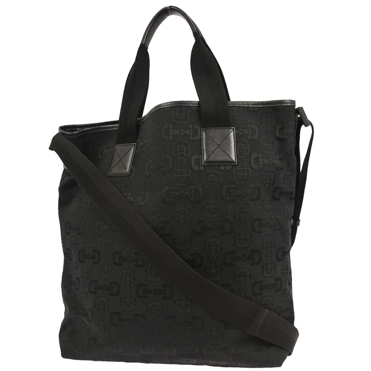 Gucci Black Canvas Tote 2way Shoulder Handbag - Image 2