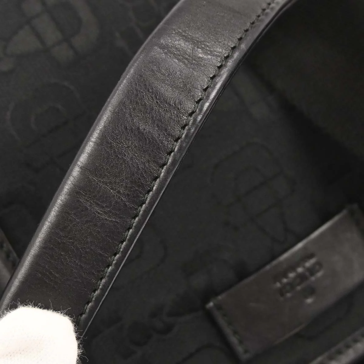 Gucci Black Canvas Tote 2way Shoulder Handbag - Image 3