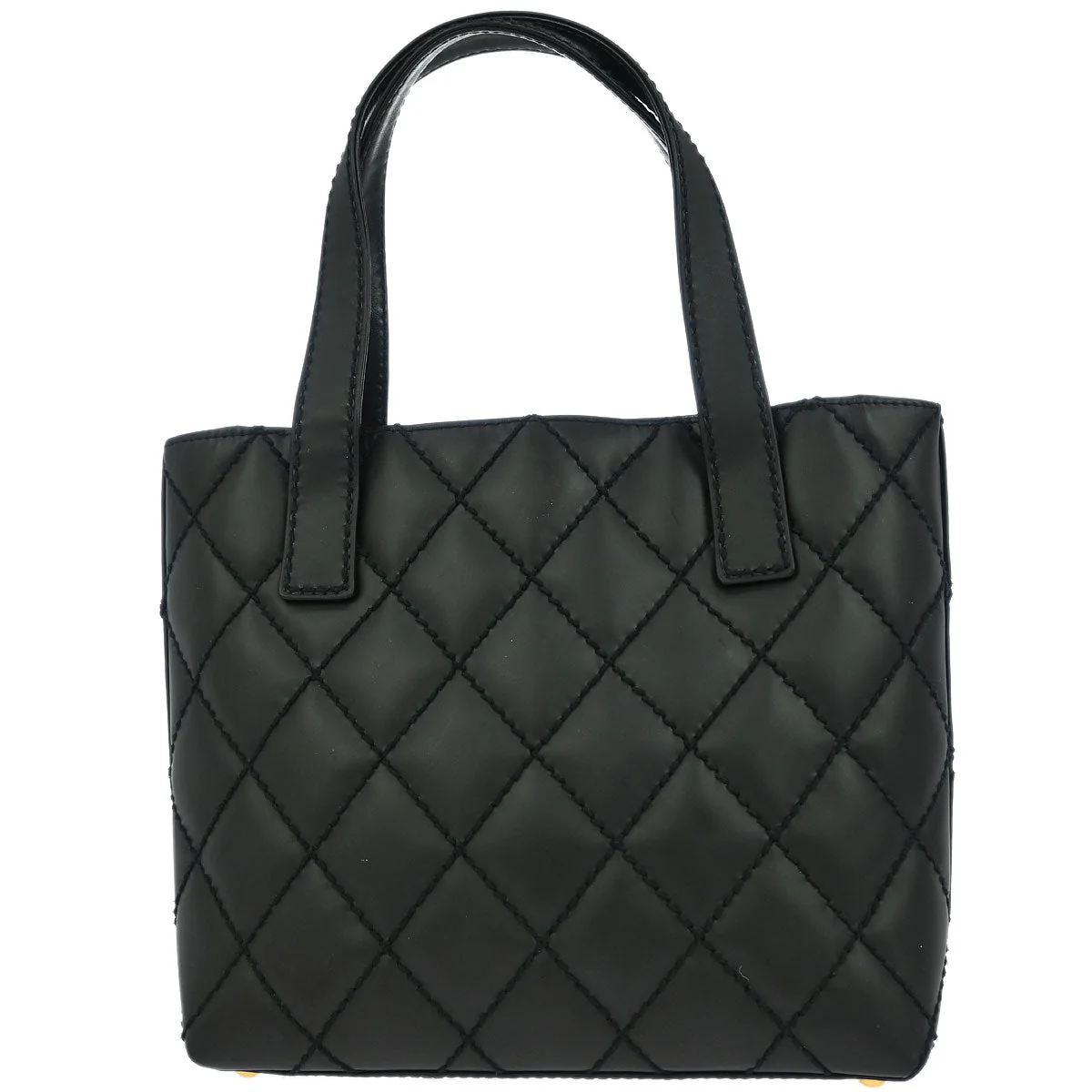 Chanel Black Calfskin Wild Stitch Tote Bag - Image 2