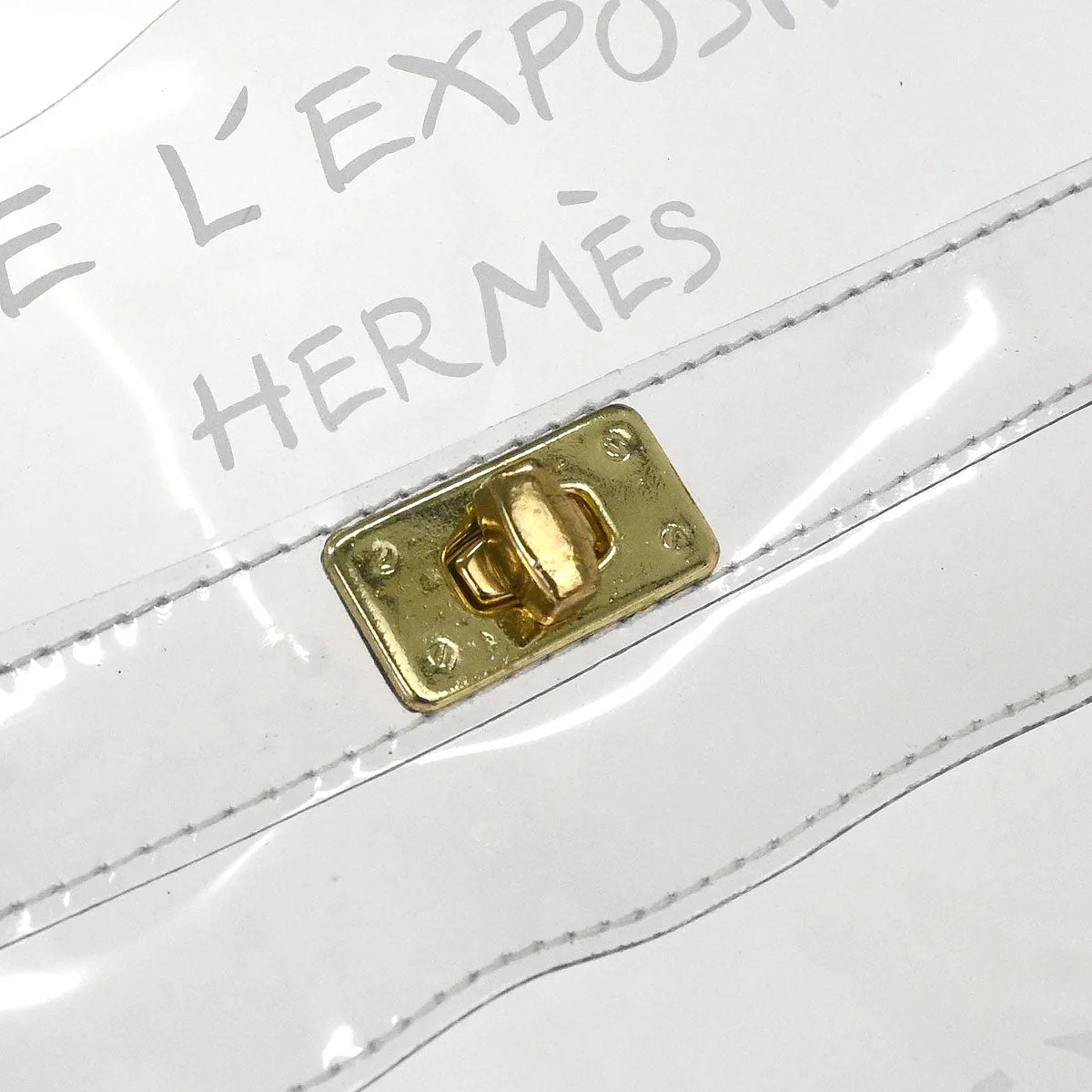 Hermes Clear Kelly Vinyl Handbag - Image 4