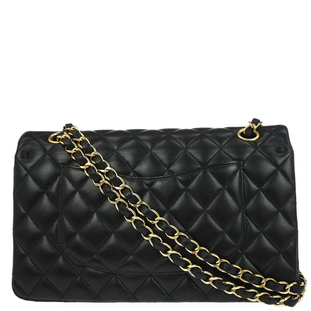 Chanel 2018 Black Lambskin Medium Classic Double Flap Shoulder Bag - Image 2