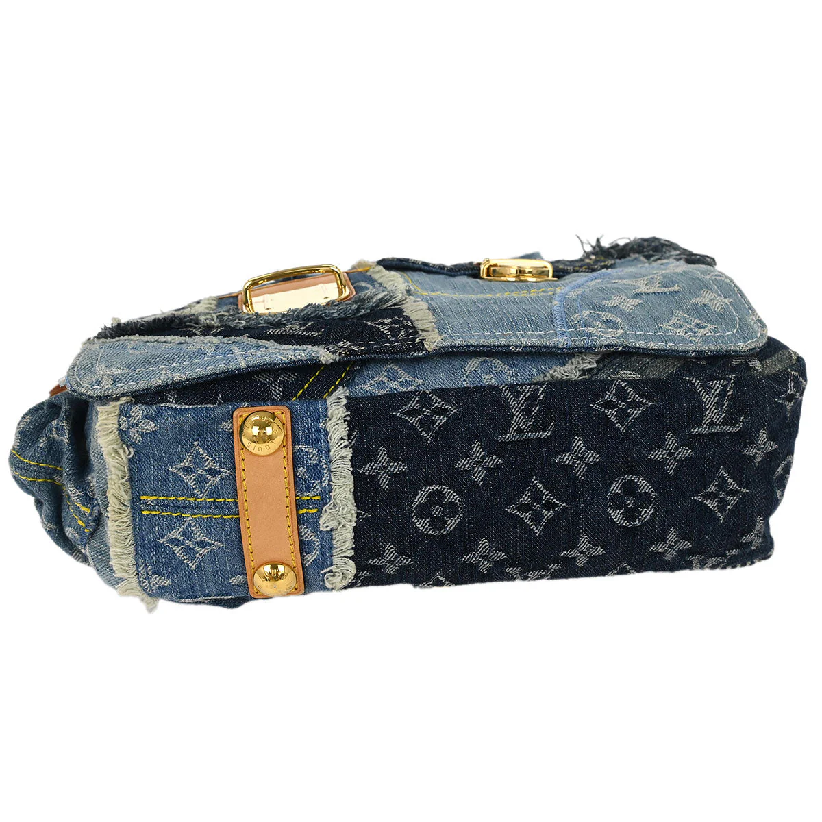 Louis Vuitton 2007 Monogram Denim Patchwork Postie 2way Handbag M95374 - Image 3