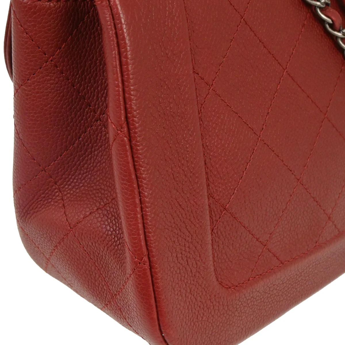 Chanel 2014-2015 Red Caviar Shoulder Bag - Image 3