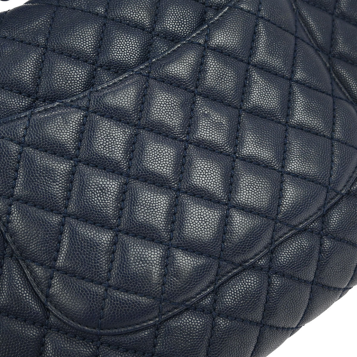 Chanel 2016-2017 Navy Caviar Coco Handle 2way Shoulder Handbag - Image 4