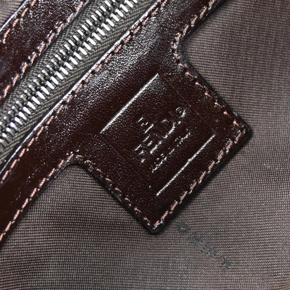 Fendi Brown Zucca Baguette Handbag - Image 8