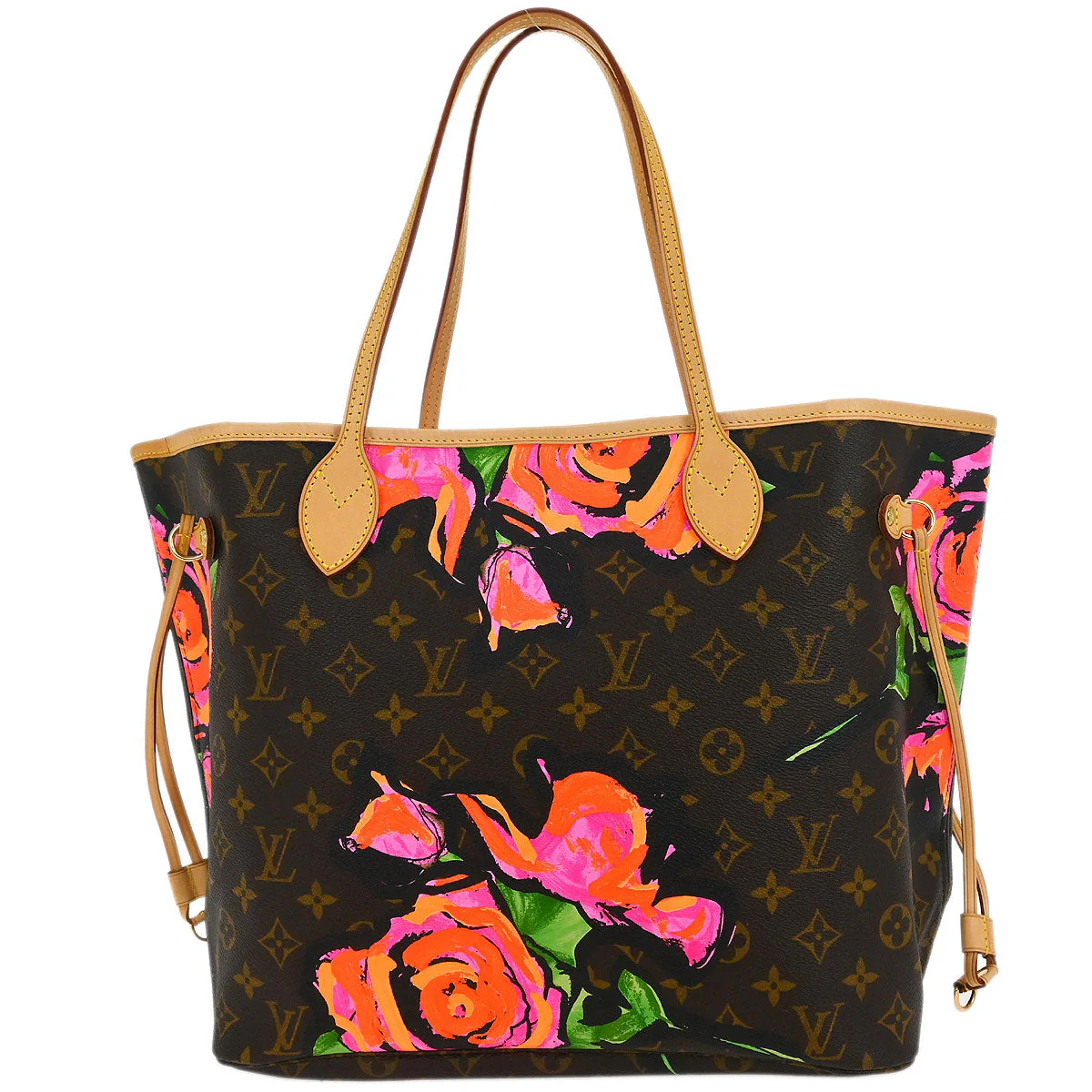 Louis Vuitton 2008 Monogram Rose Neverfull MM Shoulder Tote Bag M48613 - Image 2