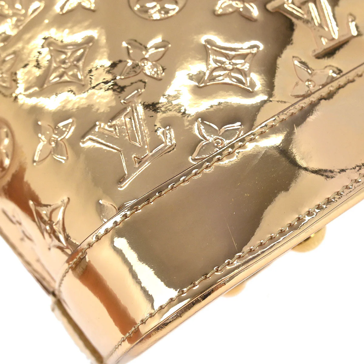 Louis Vuitton Gold Monogram Miroir Alma GM Handbag M95274 - Image 4