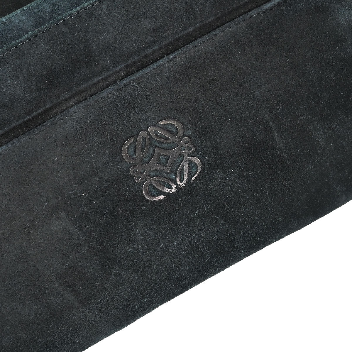 Loewe Black Suede Anagram Handbag - Image 7