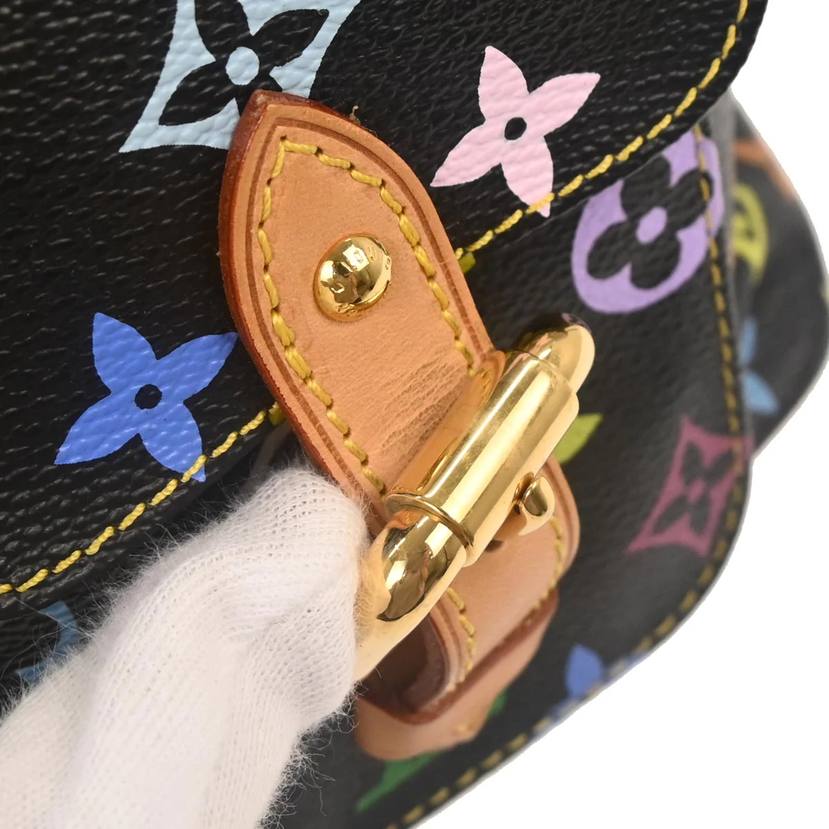 Louis Vuitton 2009 Black Monogram Multicolor Petite Noe Handbag M42230 - Image 3