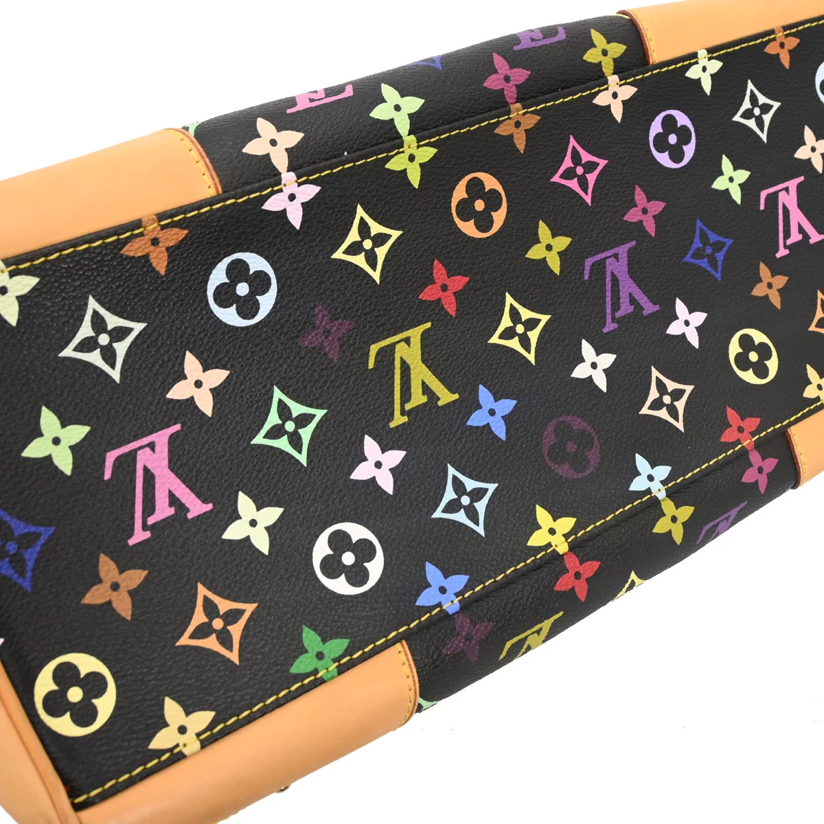 Louis Vuitton 2010 Black Monogram Multicolor Claudia Handbag M40194 - Image 3